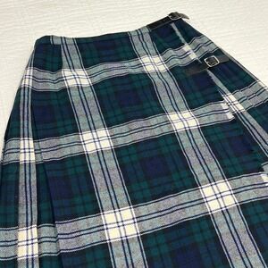 Mosbrook Wool Kilt Skirt Blackwatch Dress Tartan Pleated Great Britain Womens 12
